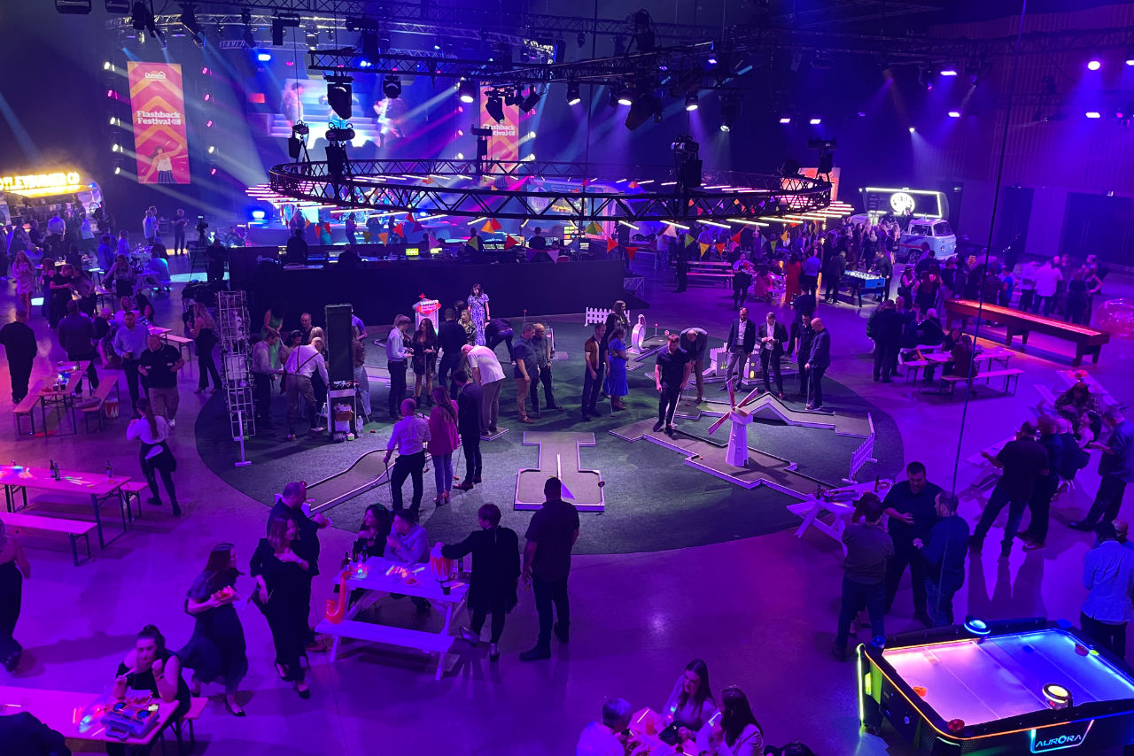 Crazy9 crazy golf corporate entertainment ideas Dunelm flashback festival by Meet & Potato